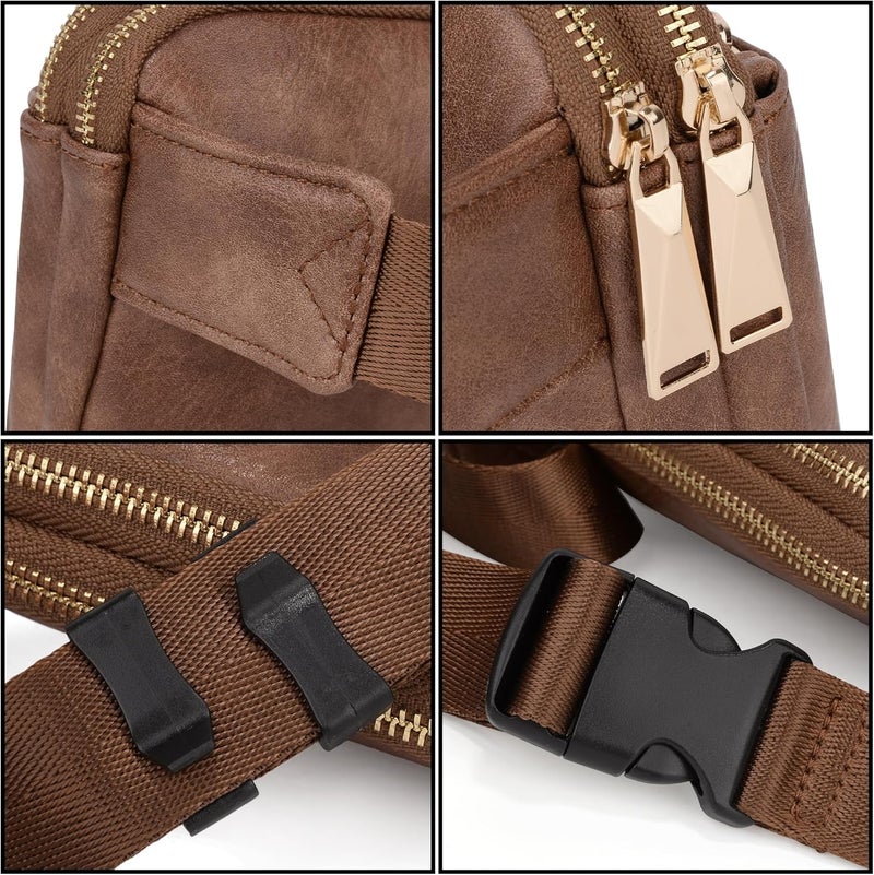 UTO Fanny Pack for Women Crossbody Trendy Fashion Belt Purse Chest Waist Hip Bumbag for Outdoor Shopping Travel Hiking - Image 3